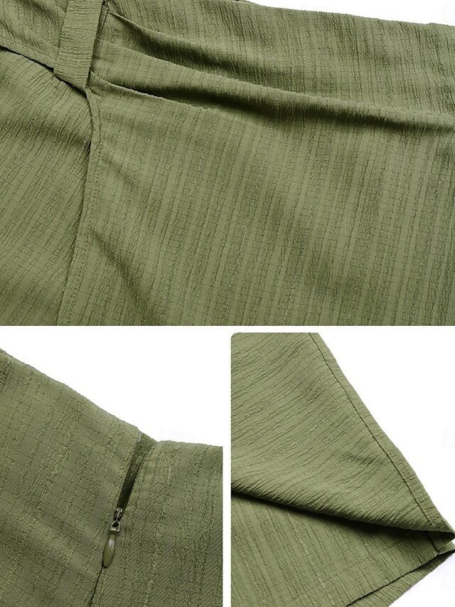 Fashion Streetwear High Waist Plain Chinos Skort - Image 3