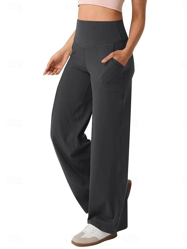 Fashion Streetwear High Waist Plain Full Length Sweatpants - Image 1
