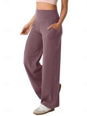 Fashion Streetwear High Waist Plain Full Length Sweatpants - Image 6