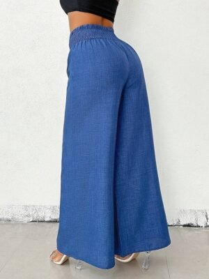 Fashion Streetwear Regular Fit Plain High Waist Full Length Chinos - Image 4