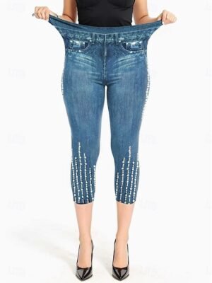 Fashion Vacation Graphic Mid Waist Capri Leggings - Image 5