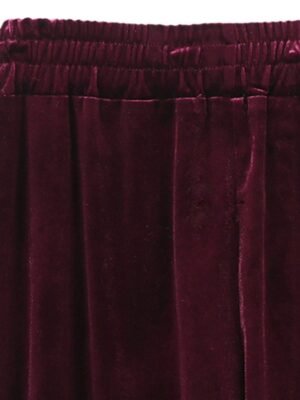 Fashion Wide Leg Velvet Full Length Trousers - Image 9