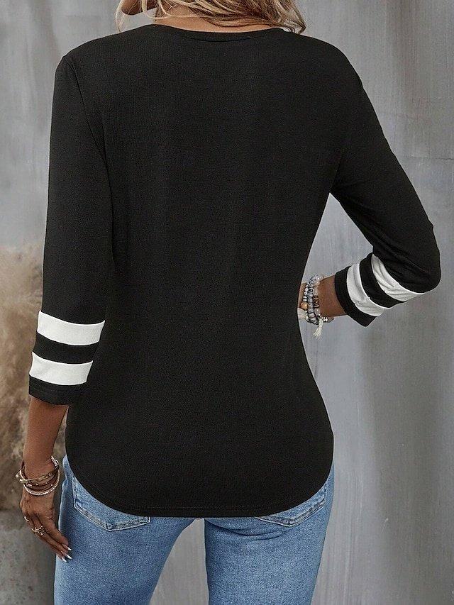 Festival Regular Print Round Neck Long Sleeve Tops - Image 1