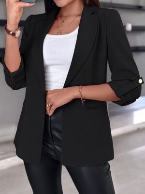 Formal Regular Fit Plain Long Sleeve Blazer - Image 1