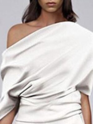 Formal Regular Fit Solid Color Half Sleeve Raglan Jumpsuit - Image 2