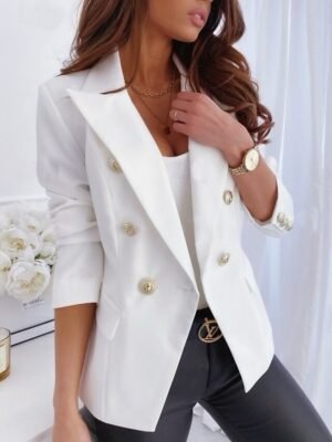 Formal Regular Fit Solid Colour Blazer - Image 3