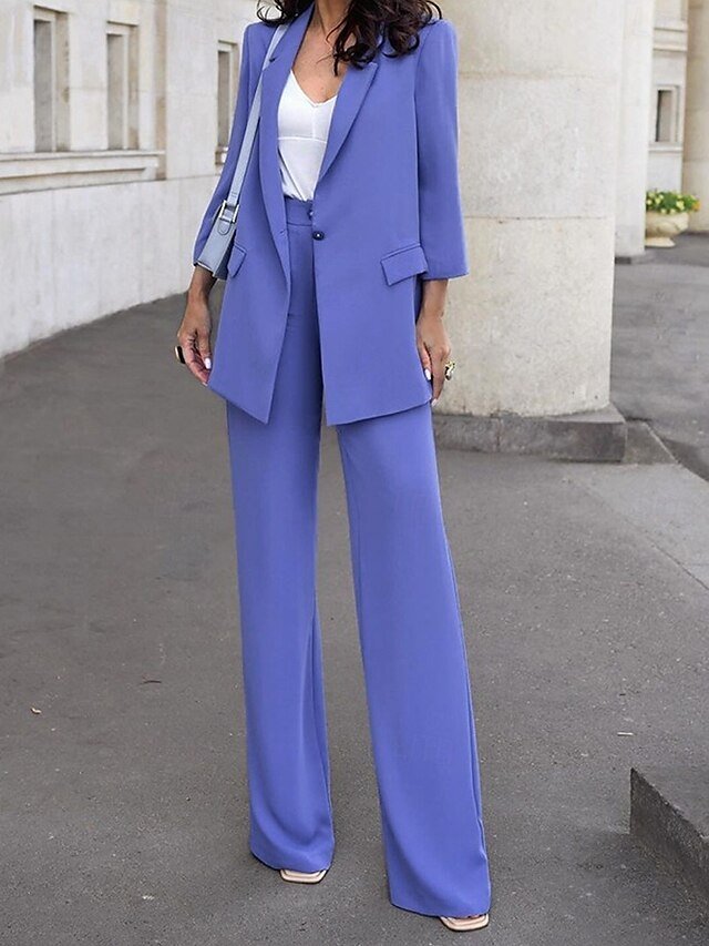 Formal Regular Fit Solid Colour Button Blazer - Image 1