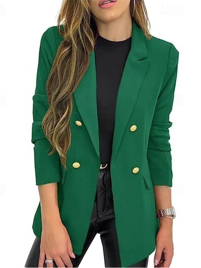 Formal Regular Fit Solid Colour Button Long Sleeve Warm Outerwear - Image 2