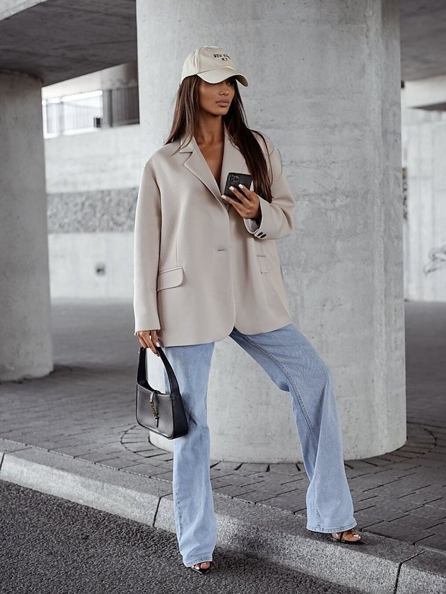 Formal Regular Fit Solid Colour Long Sleeve Blazer - Image 1