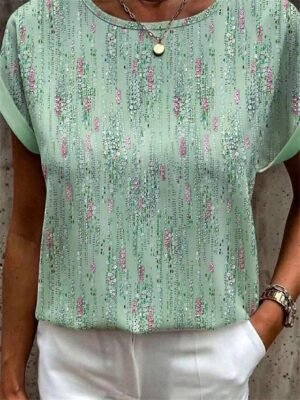 Graphic Regular Print Round Neck Short Sleeve T-Shirt - Image 2