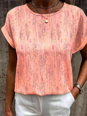 Graphic Regular Print Round Neck Short Sleeve T-Shirt - Image 3