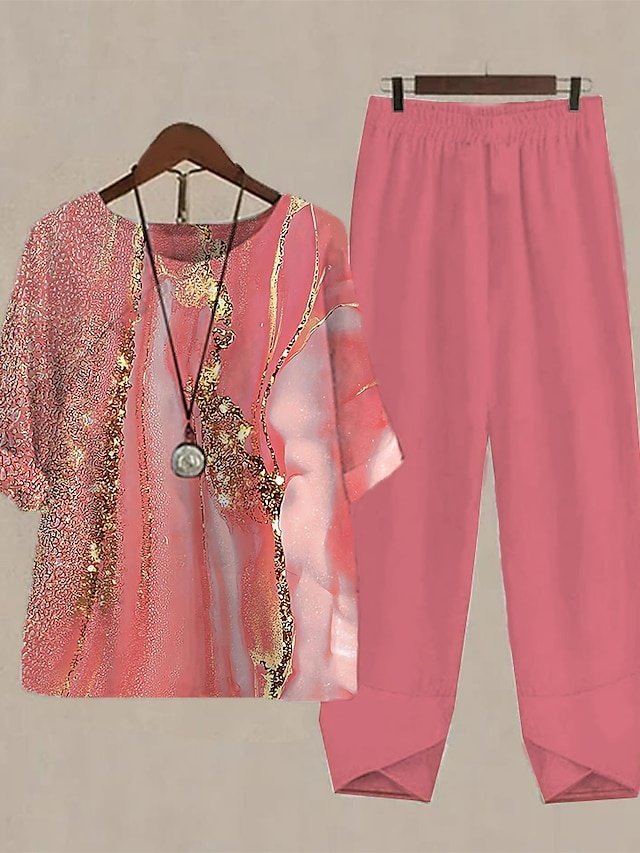 Holiday Regular Fit Graphic Print Round Neck Long Sleeve Shirt & Trousers Set - Image 2