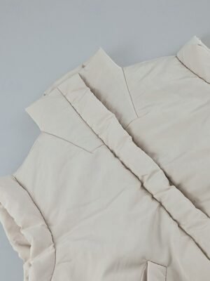 Modern Casual Plain Turtleneck Sleeveless Regular Blouse - Image 10