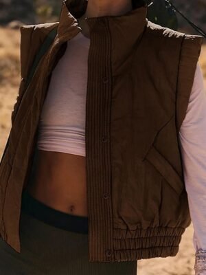 Modern Casual Plain Turtleneck Sleeveless Regular Blouse - Image 7