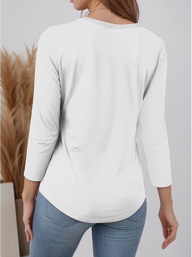 Modern Casual Regular Animal Letter Crew Neck Long Sleeve Tops - Image 2