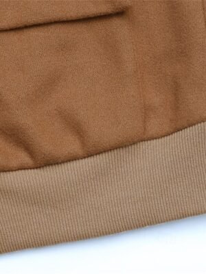 Modern Regular Fit Colour Block Stand Collar Long Sleeve Jacket - Image 9