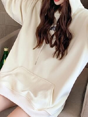 Modern Regular Fit Letter Hooded Long Sleeve Jacket - Image 10