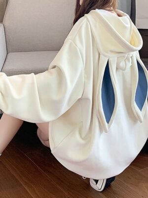 Modern Regular Fit Letter Hooded Long Sleeve Jacket - Image 8