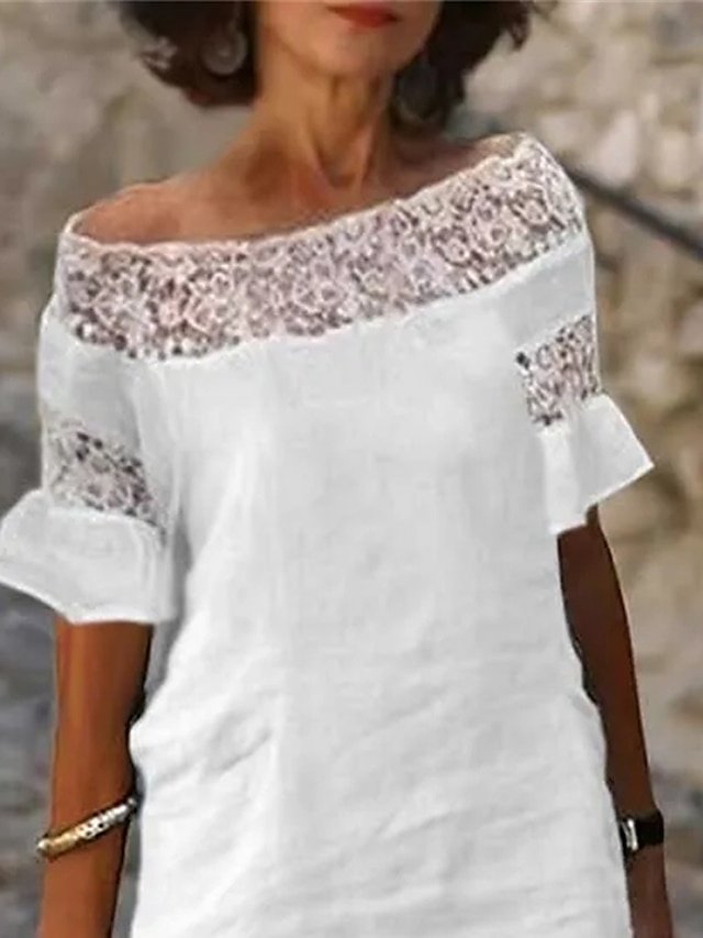 Modern Regular Fit Plain Off Shoulder Midi Dress - Image 7