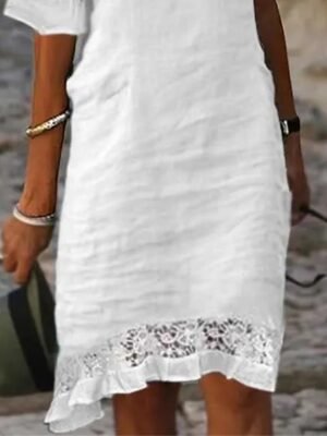 Modern Regular Fit Plain Off Shoulder Midi Dress - Image 8