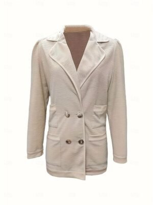 Modern Regular Fit Plain Turndown Long Sleeve Blazer - Image 10