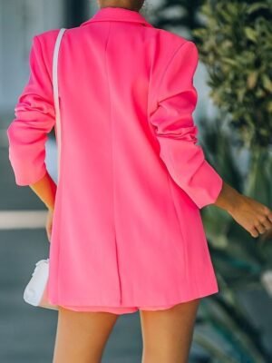 Modern Regular Fit Plain Turndown Long Sleeve Blazer - Image 13