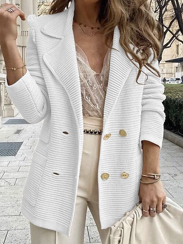 Modern Regular Fit Plain Turndown Long Sleeve Blazer - Image 2