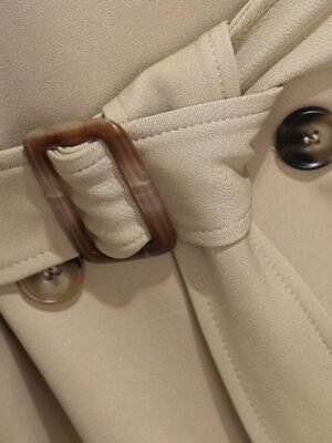 Modern Regular Fit Plain Turndown Long Sleeve Long Trench Coat - Image 5