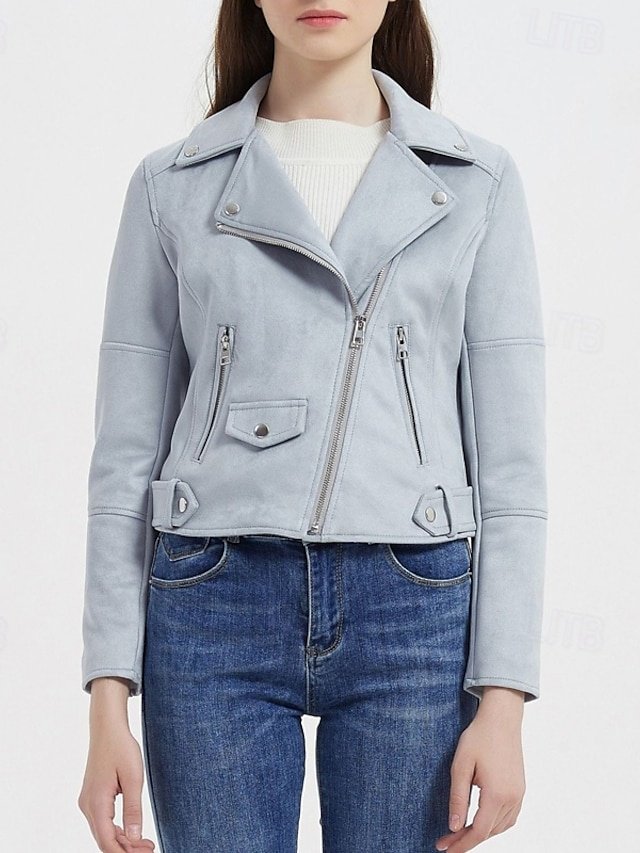 Modern Regular Fit Solid Peaked Lapel Long Sleeve Jacket - Image 1