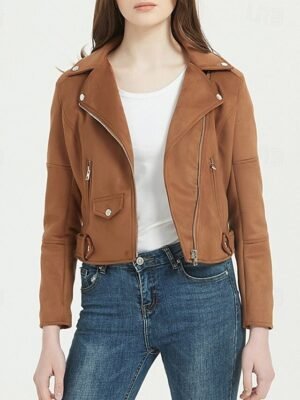 Modern Regular Fit Solid Peaked Lapel Long Sleeve Jacket - Image 14
