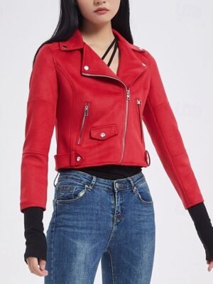 Modern Regular Fit Solid Peaked Lapel Long Sleeve Jacket - Image 20