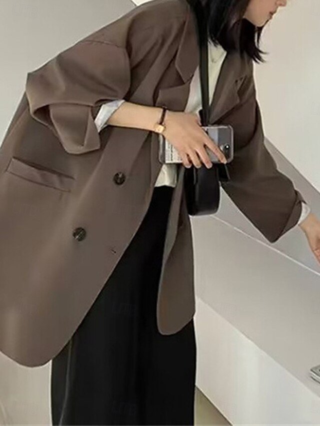 Modern Regular Fit Solid Turndown Long Sleeve Blazer - Image 2