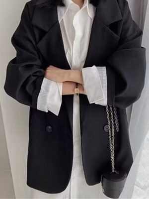 Modern Regular Fit Solid Turndown Long Sleeve Blazer - Image 5