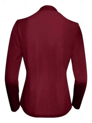 Modern Regular Plain Stand Collar Long Sleeve Blazer - Image 15