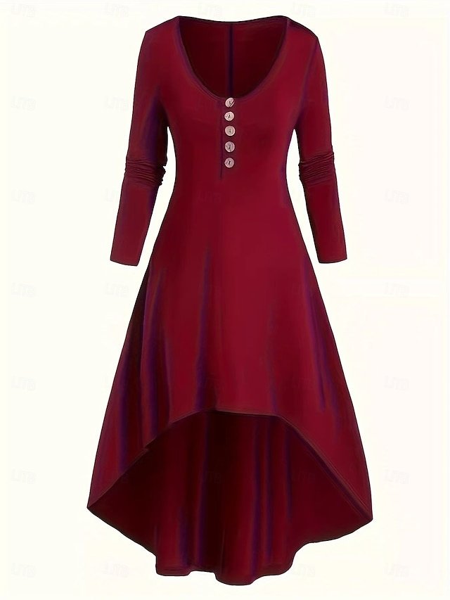 Modern Slim Plain V Neck Long Sleeve Mini Dress - Image 1