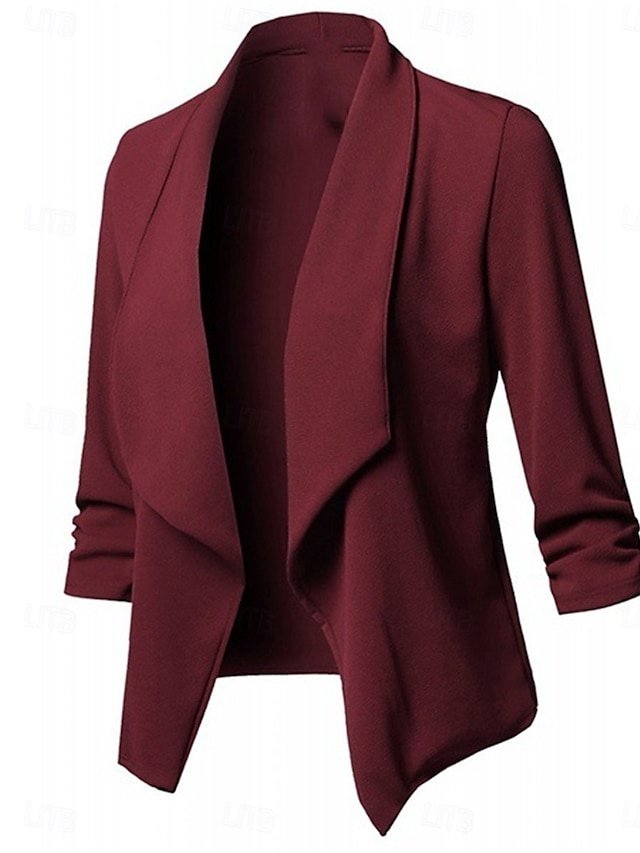 OL Style Regular Fit Solid Colour Long Sleeve Blazer - Image 1