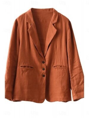 OL Style Regular Fit Solid Colour Long Sleeve Blazer - Image 6