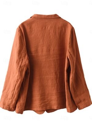 OL Style Regular Fit Solid Colour Long Sleeve Blazer - Image 7