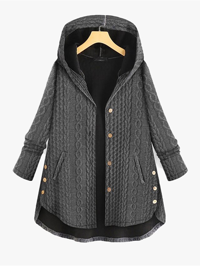 Outdoor Casual Hooded Long Sleeve Winter Parka - Image 1