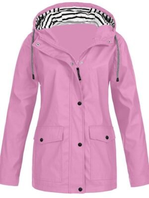 Outdoor Lightweight Waterproof Hooded Long Jacket - Image 4