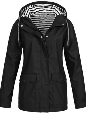 Outdoor Lightweight Waterproof Hooded Long Jacket - Image 6