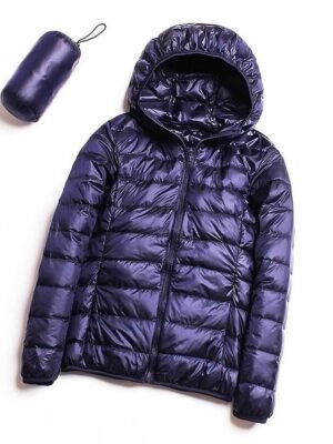 Outdoor Regular Fit Plain Zipper Long Sleeve Parka - Image 3