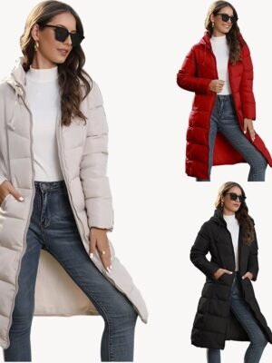 Outdoor Thermal Full Length Hoodie Puffer Jacket - Image 10