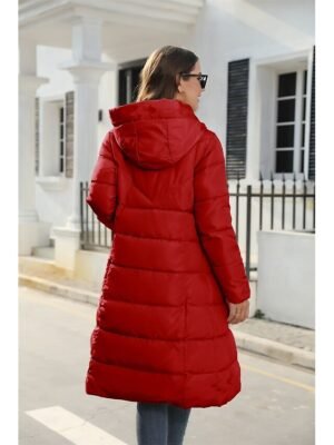 Outdoor Thermal Full Length Hoodie Puffer Jacket - Image 4