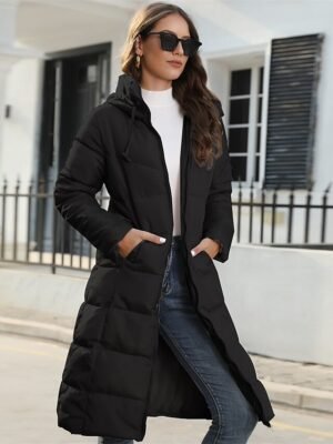 Outdoor Thermal Full Length Hoodie Puffer Jacket - Image 6