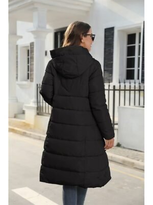 Outdoor Thermal Full Length Hoodie Puffer Jacket - Image 7