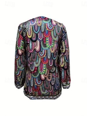 Party Regular Fit Geometric Long Sleeve Colourful Jacket - Image 2