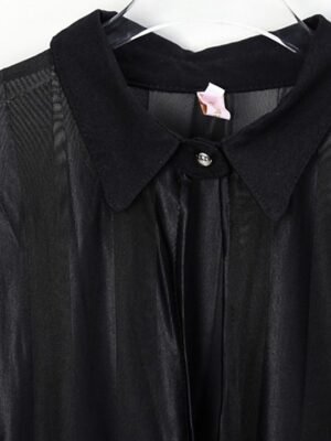 Party Regular Fit Plain Stand Collar Long Sleeve Mini Dress - Image 6