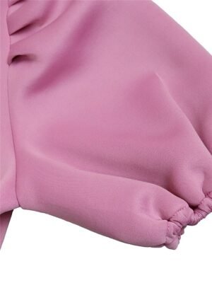 Party Ruched Crew Neck Short Sleeve Midi Dress - Image 29