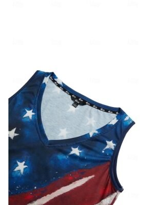 Patriotic Regular USA Flag Button Print Shirt Collar Long Sleeve Casual Shirt - Image 18
